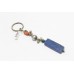 Key Chain Solid Tibetan Silver Charms Key Holder Natural Gem Stones Unisex D62